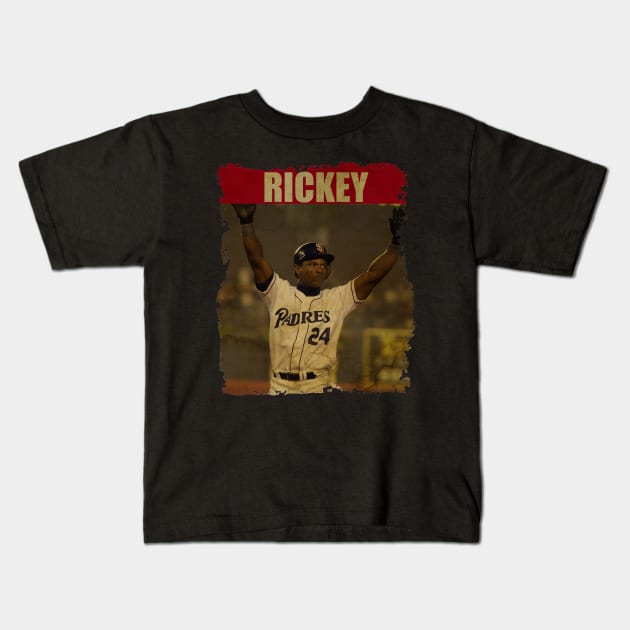 Rickey Henderson - NEW RETRO STYLE Kids T-Shirt by FREEDOM FIGHTER PROD